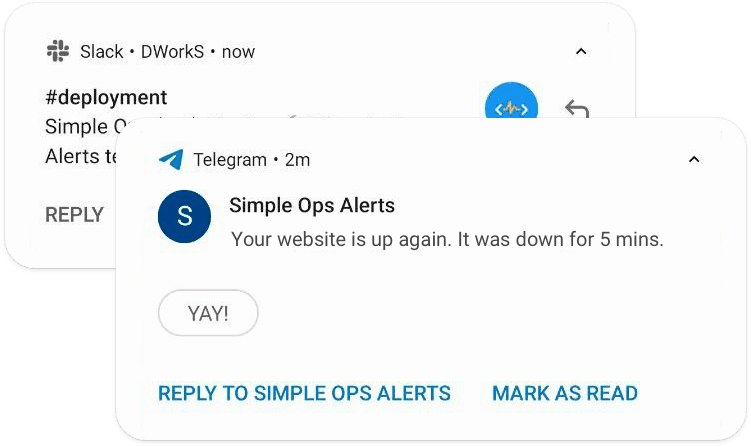 Simple Ops real-time alert channels